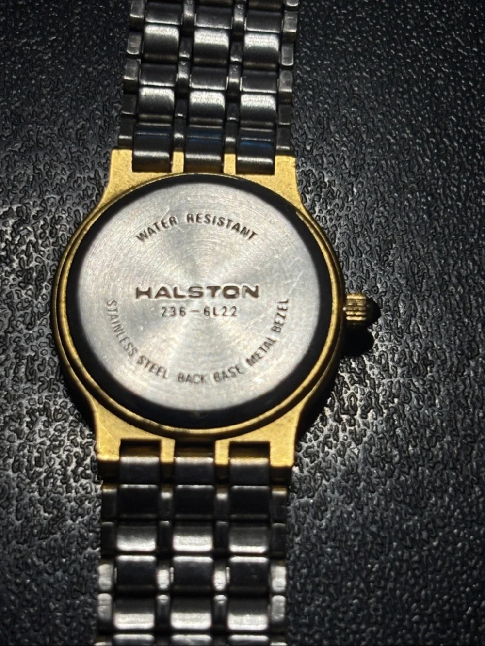 Halston Heritage Two-Tone Gold‎ and Silver Back Bracelet Watch